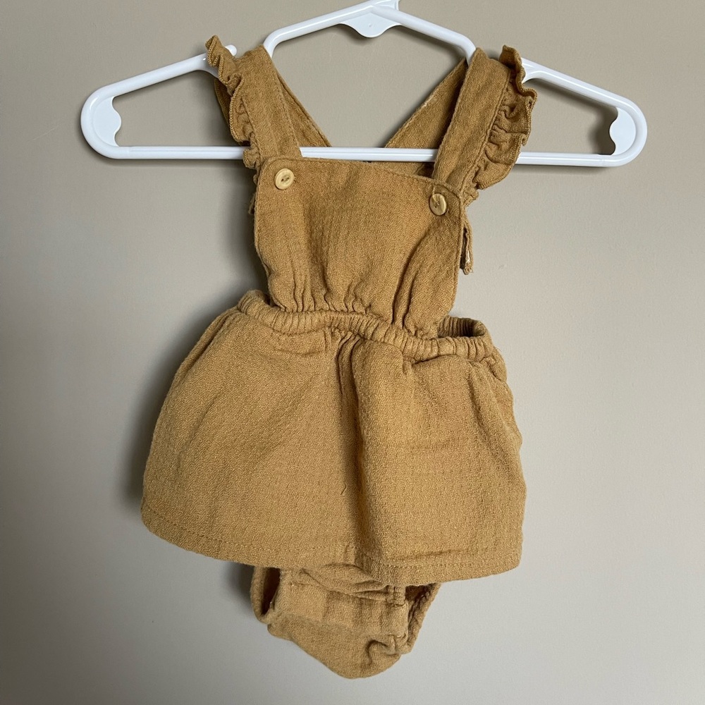 H&M Tan Overall Dress Preemie